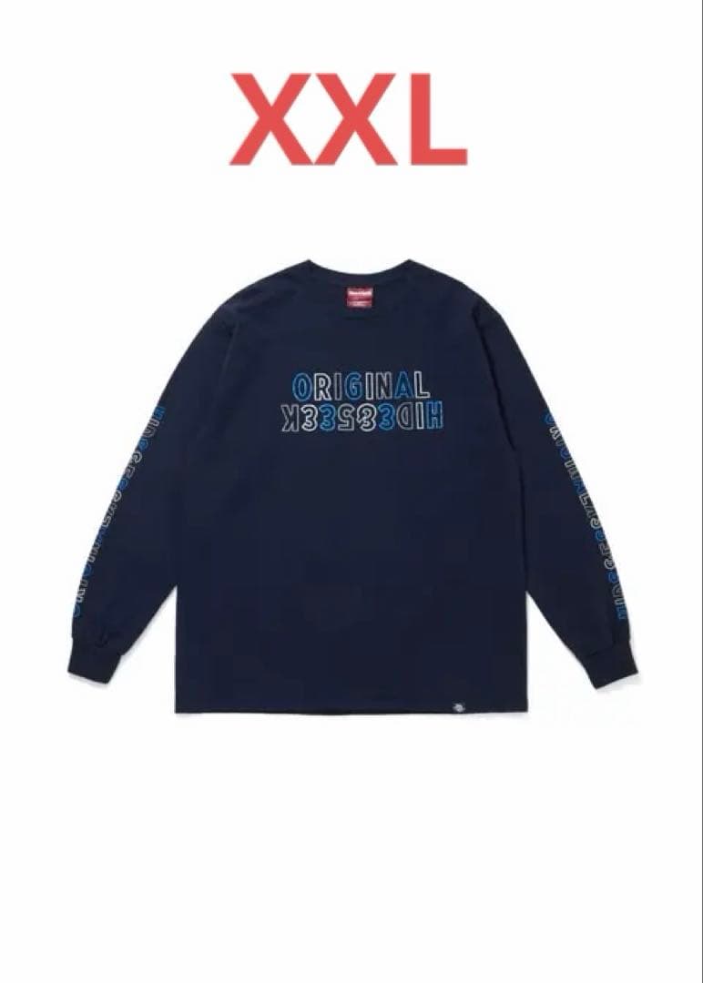 HIDE AND SEEK 西浦徹コラボ ロンT NAVY XXL