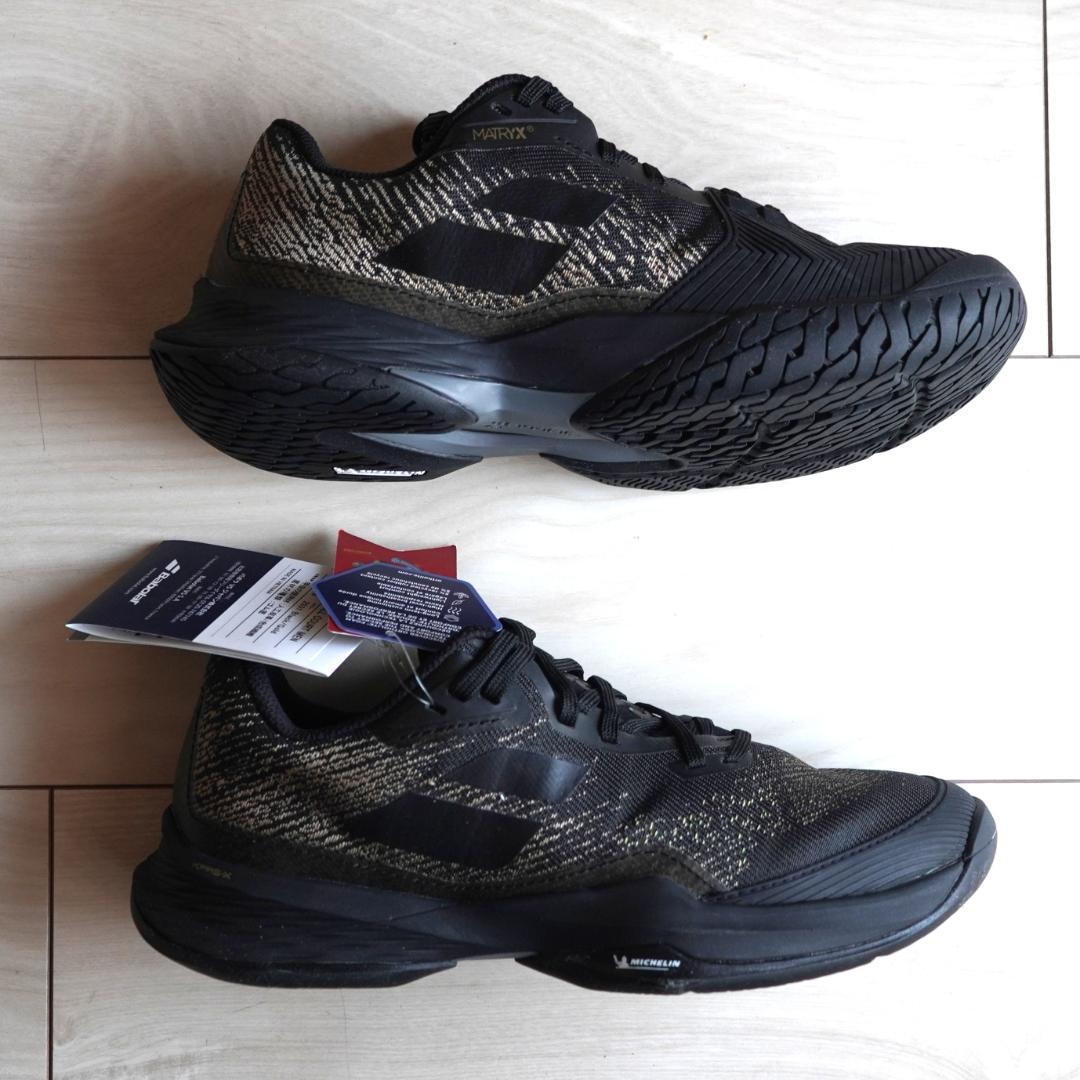 バボラ テニスシューズ オールコート メンズ 25cm ブラック／ゴールド