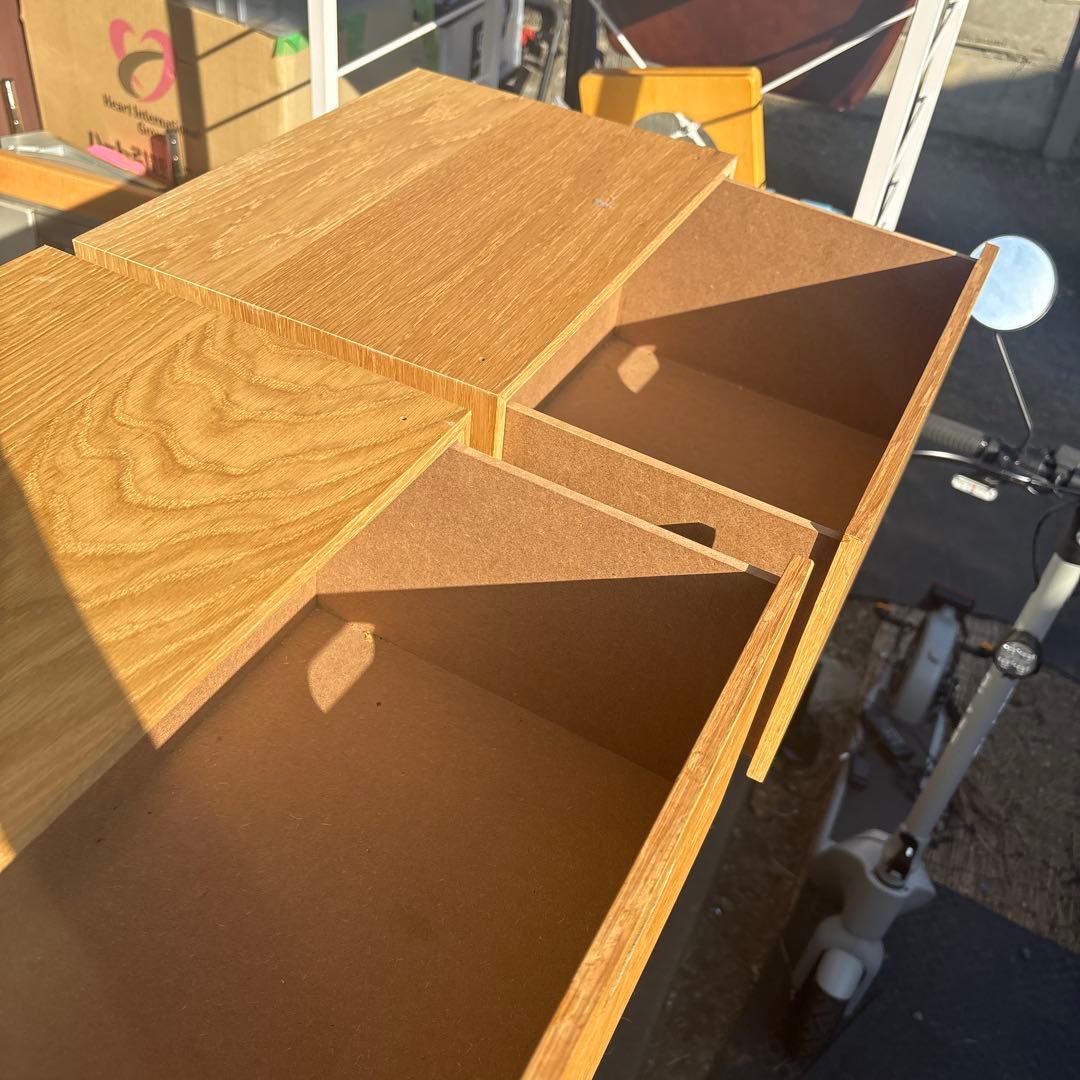 無印良品 木製スタッキングシェルフ 引出し付き ナチュラル