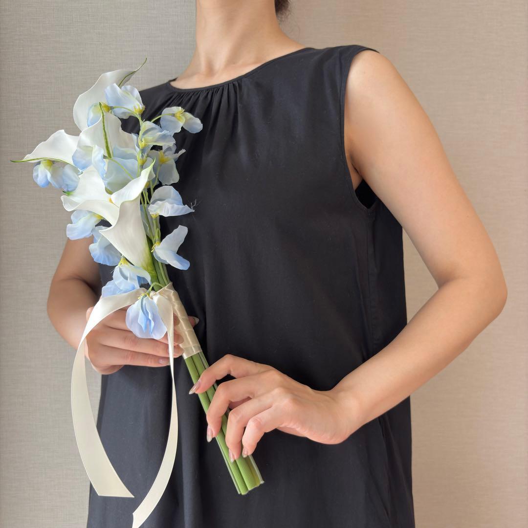 【ブートニア付】ウェディングブーケ|アーティシャルフラワー造花