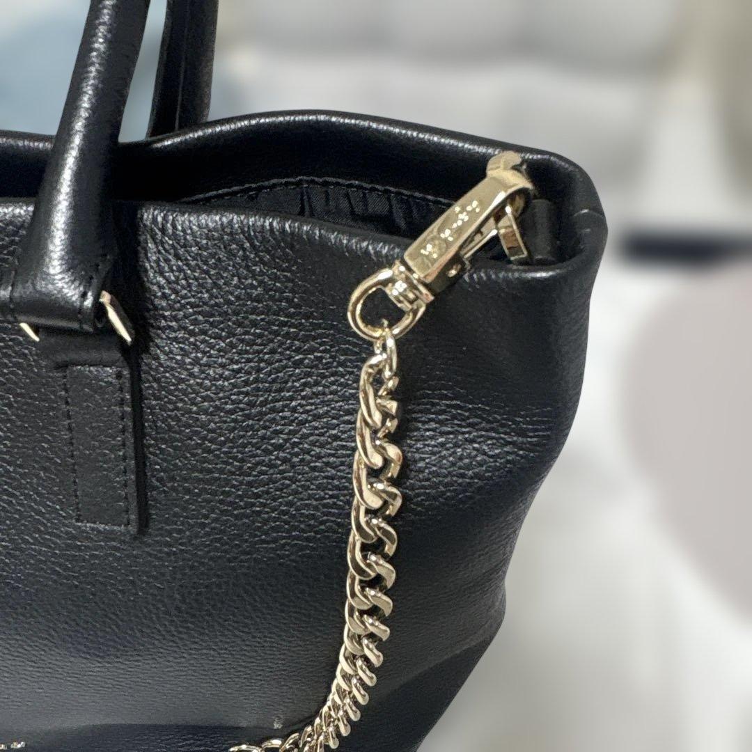 新品未使用【agnes b.】牛皮チェーンショルダー付きトートバッグ