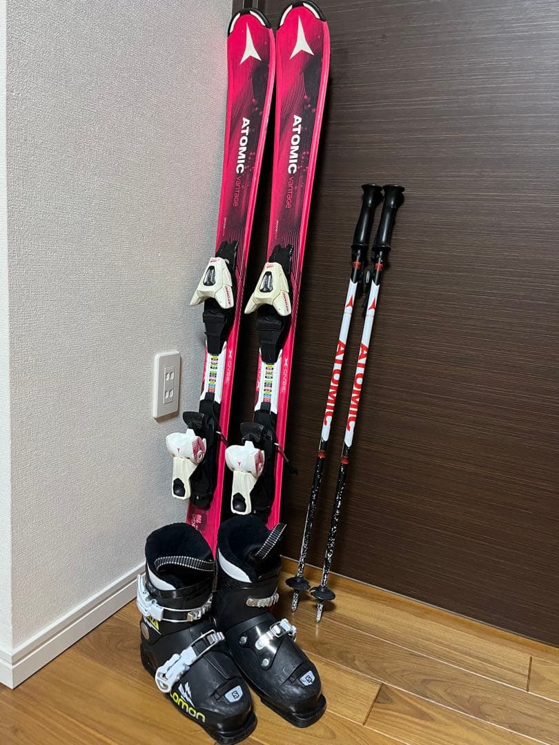 キッズ　ジュニア アトミック　スキー 4点セット