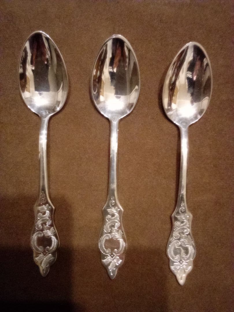 ドイツ シルバー 大きめなスプーン ３本組 アンティーク