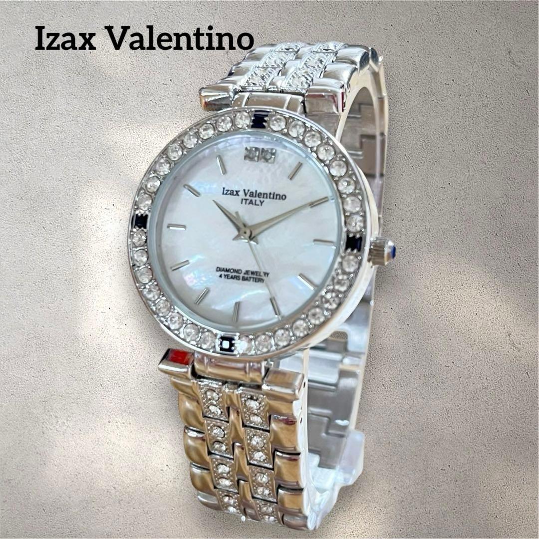 美品✨Izax Valentino クォーツ 腕時計 天然ダイヤ サファイア