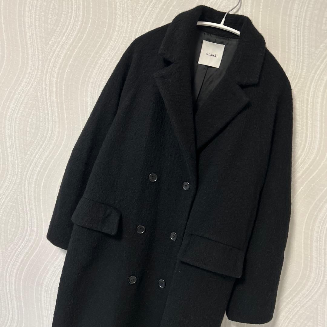 CLANE クラネ✨DOUBLE WOOL LONG COAT 黒　ロングコート