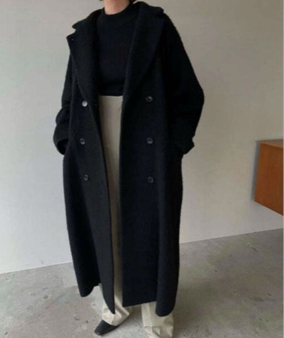 CLANE クラネ✨DOUBLE WOOL LONG COAT 黒　ロングコート