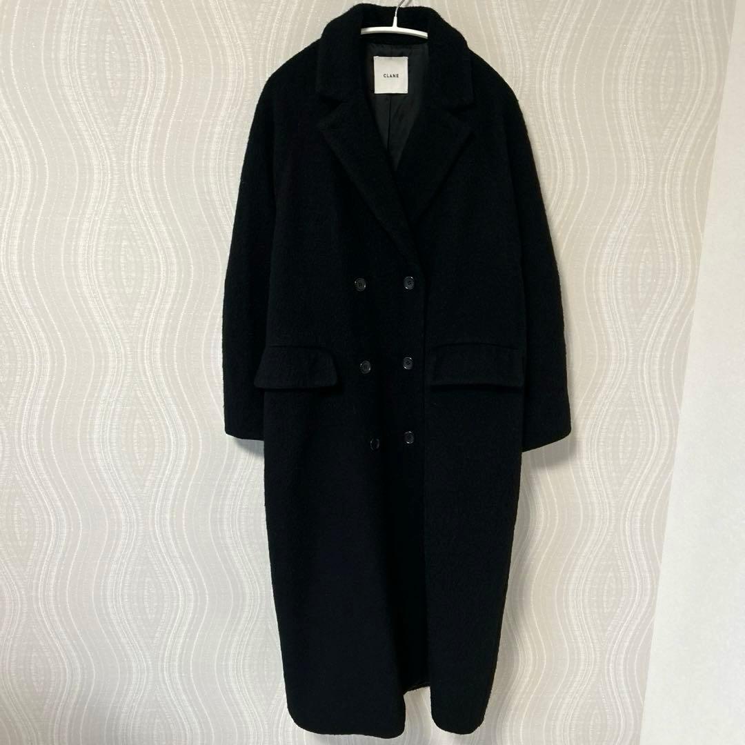 CLANE クラネ✨DOUBLE WOOL LONG COAT 黒　ロングコート