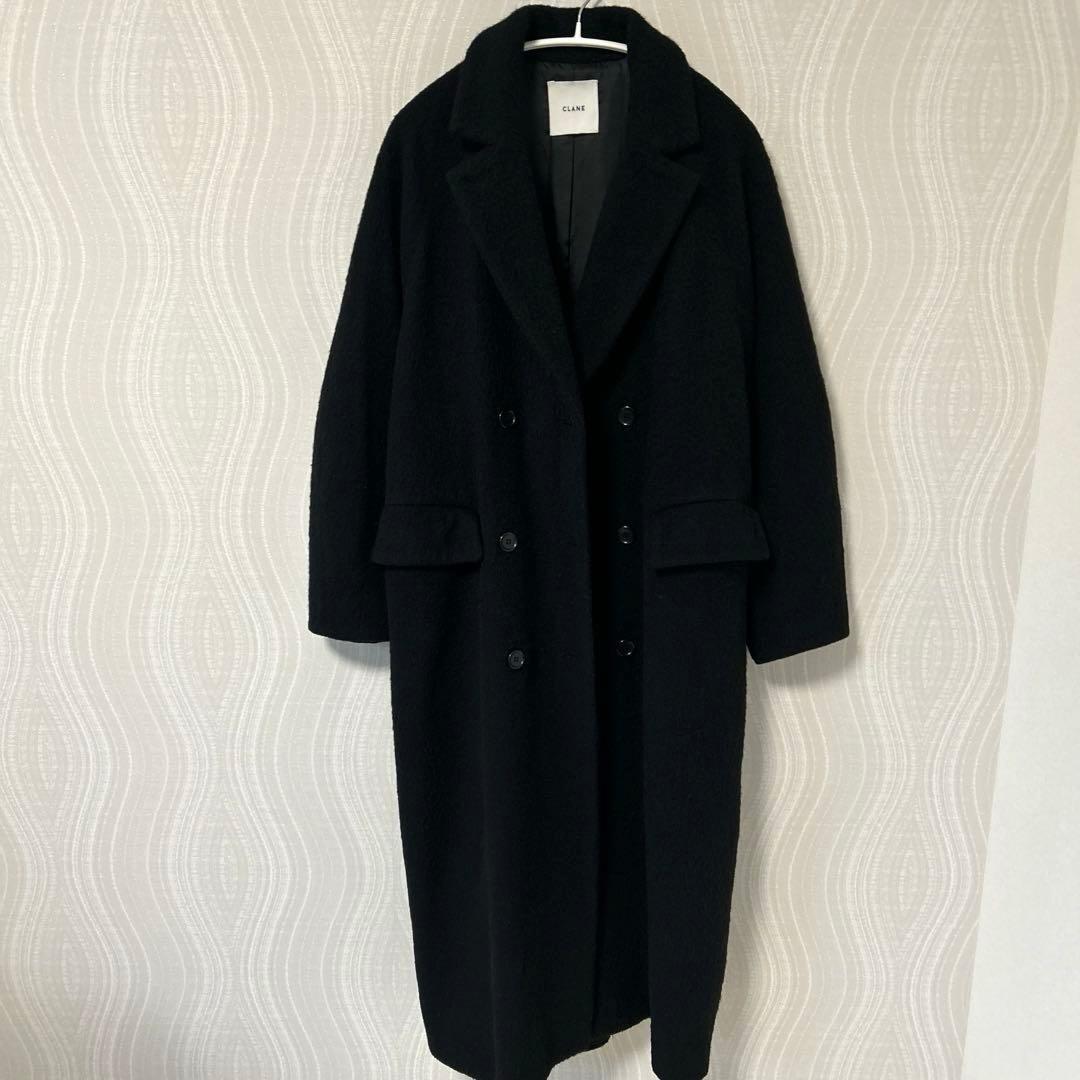 CLANE クラネ✨DOUBLE WOOL LONG COAT 黒　ロングコート