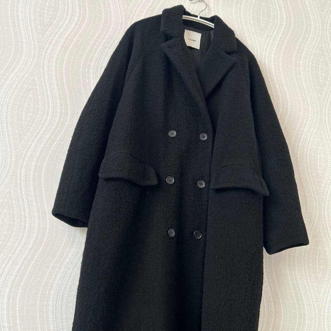 CLANE クラネ✨DOUBLE WOOL LONG COAT 黒　ロングコート