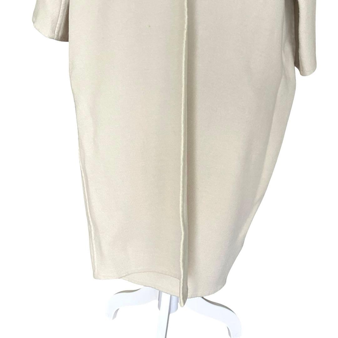 【F】 ドゥーズィエムクラス ♡ ノーカラー ウール カシミヤ混 ロングコート