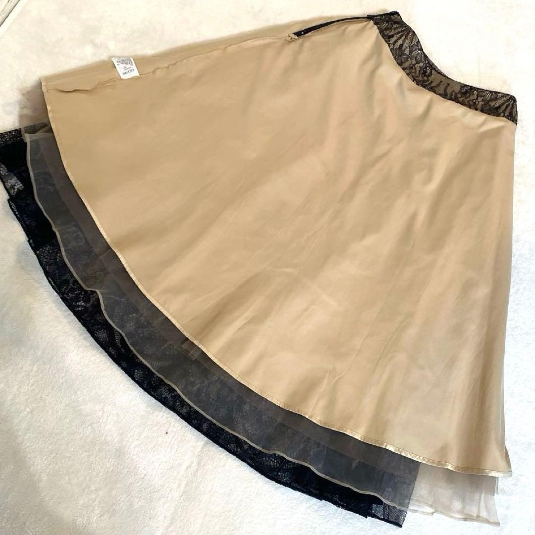 美品✨CELFORD セルフォード ブラックレース フレアスカート M