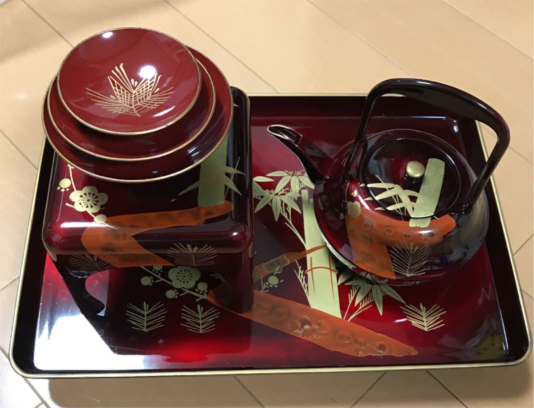 [美品]お屠蘇セット 松竹梅 漆器 お正月 結納 結婚式 高級 レトロ