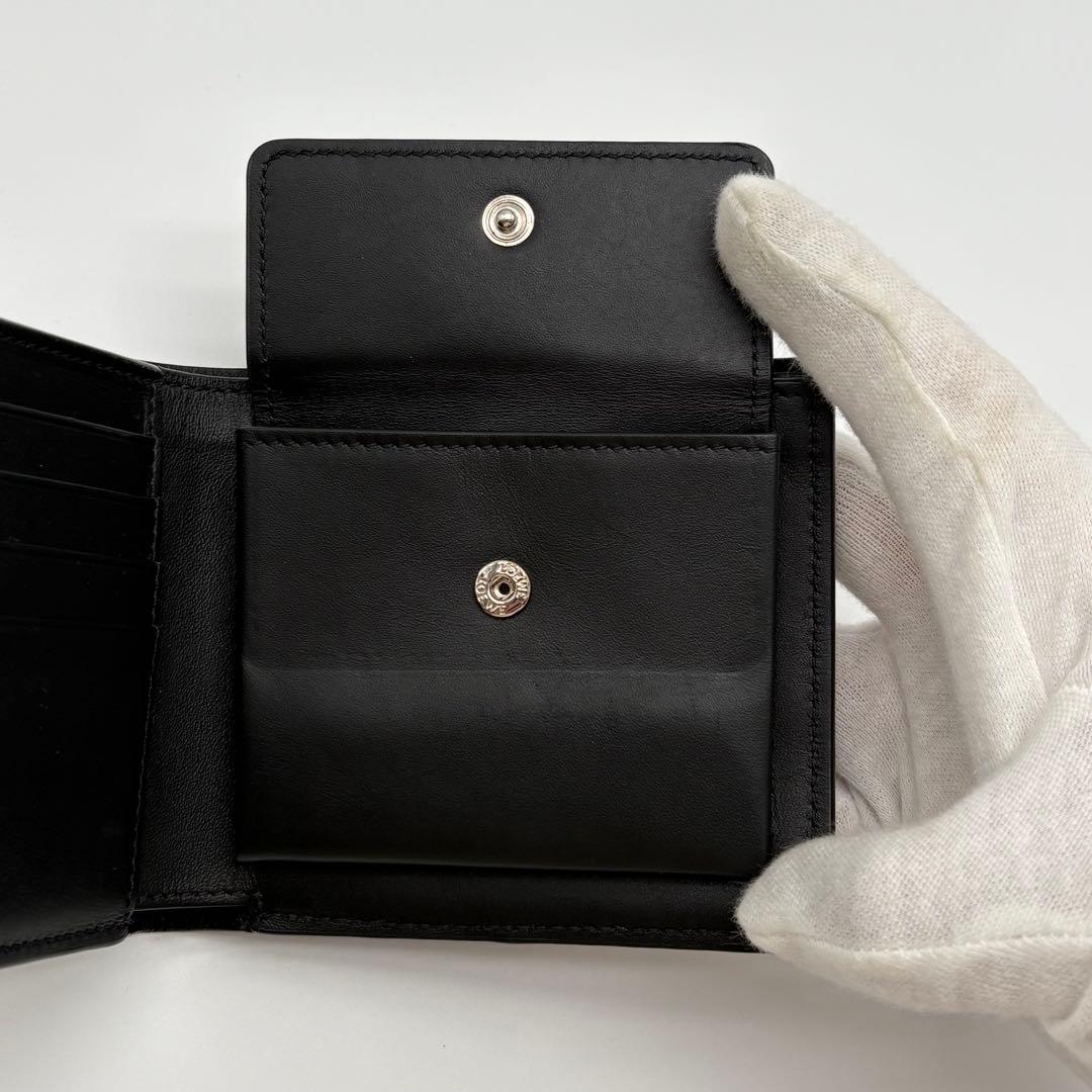 【極美品】ロエベ 折り財布 パズル アナグラム ロゴ ブラック バイフォールド