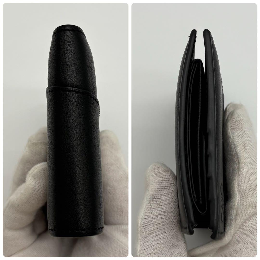 【極美品】ロエベ 折り財布 パズル アナグラム ロゴ ブラック バイフォールド