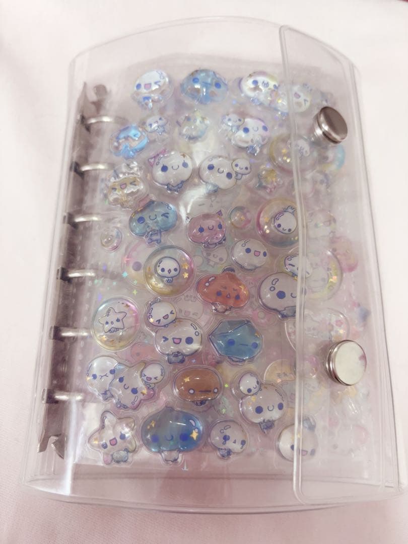 透明シール帳＆ボンボンドロップシール、おはじきシール、タイルシールセット