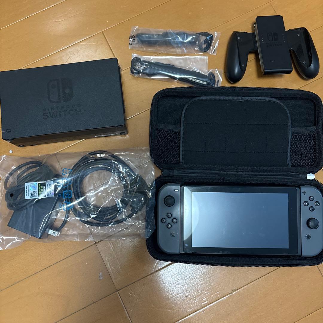 ※コントローラ不具合有　Nintendo Switch 本体 グレー 付属品付き