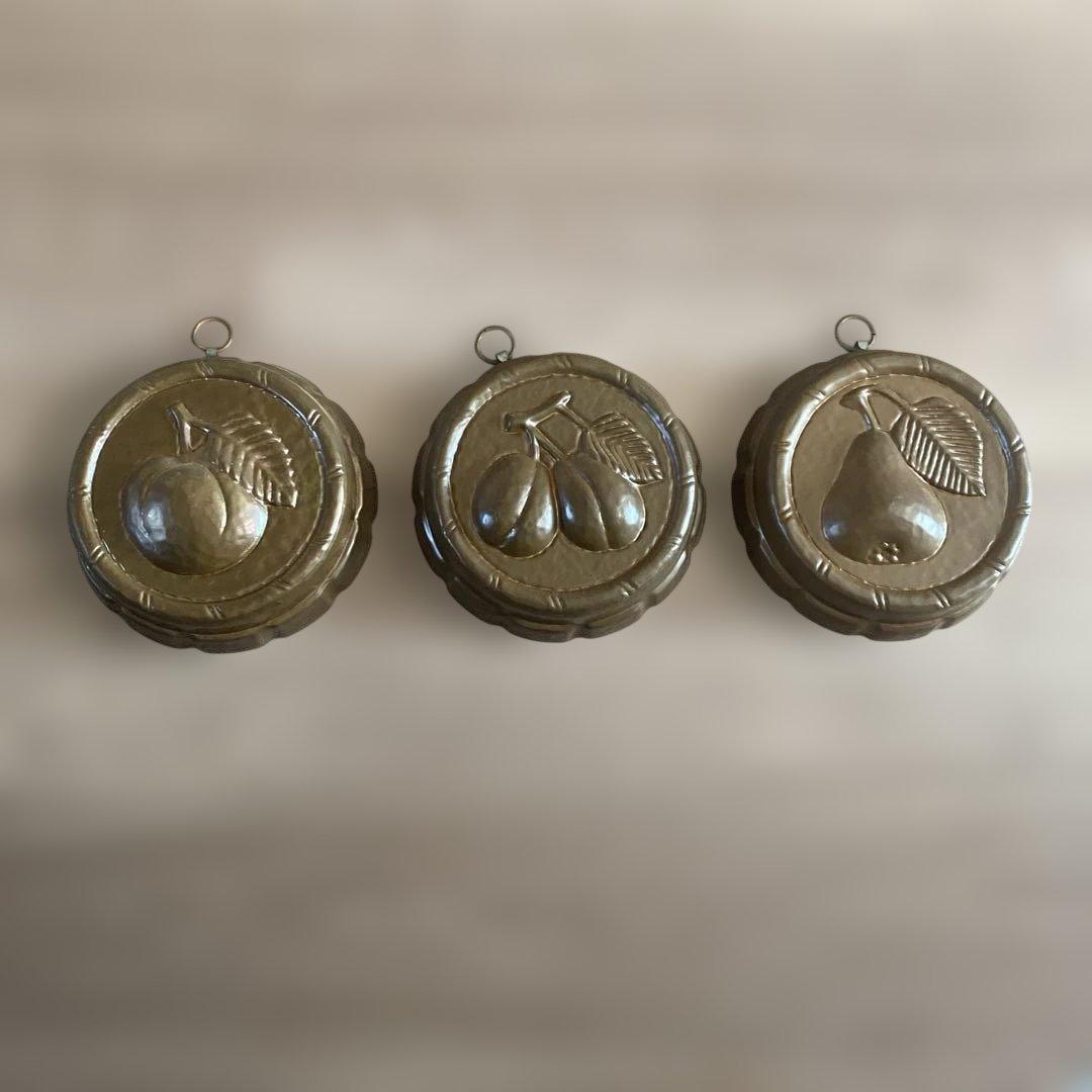 スイス製　お菓子型　3個　壁掛け　希少　アンティーク　Birth-Gramm