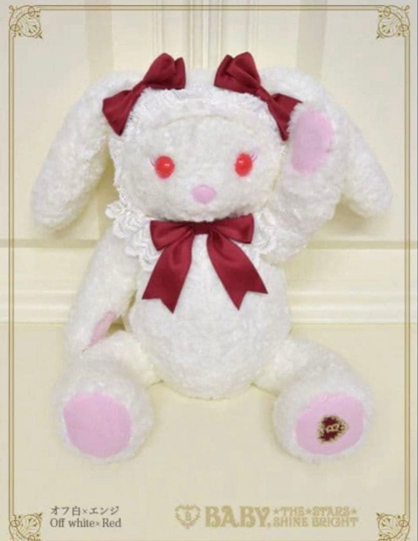 うさくみゃリュック　大　赤リボン