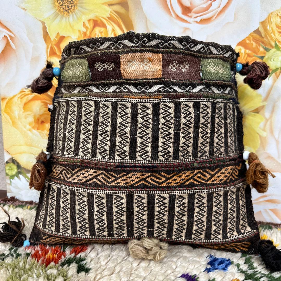 とても古い ホリジンバッグ　ヴィンテージ アンティークキリム トライブルラグ