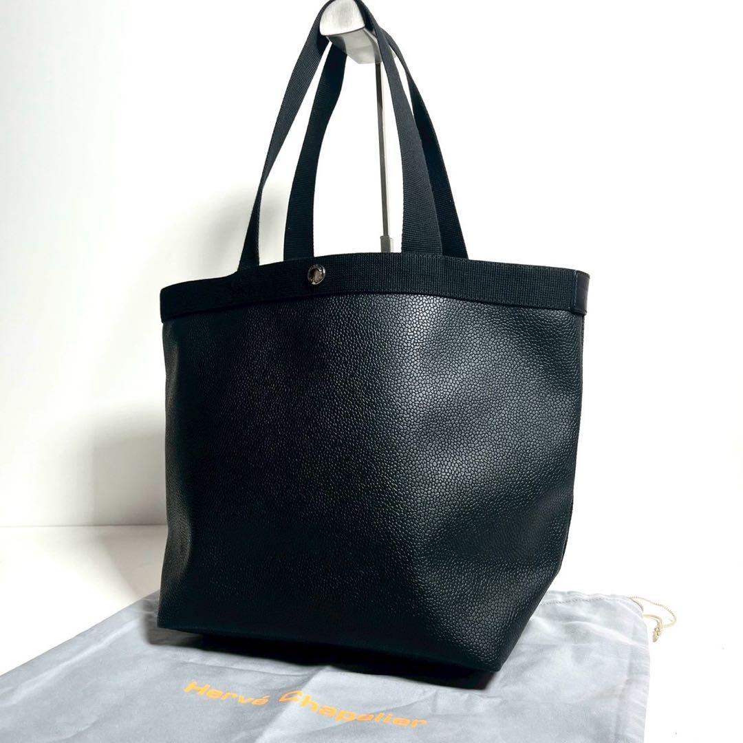 【未使用に近い✨】エルベシャプリエ トート コーテッドキャンバス 708GP 黒