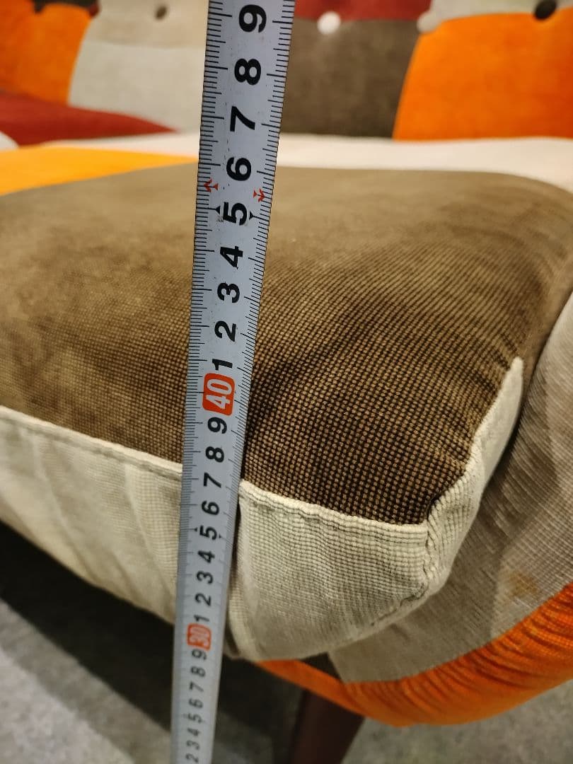 パッチワークデザイン　ソファー　二人掛け