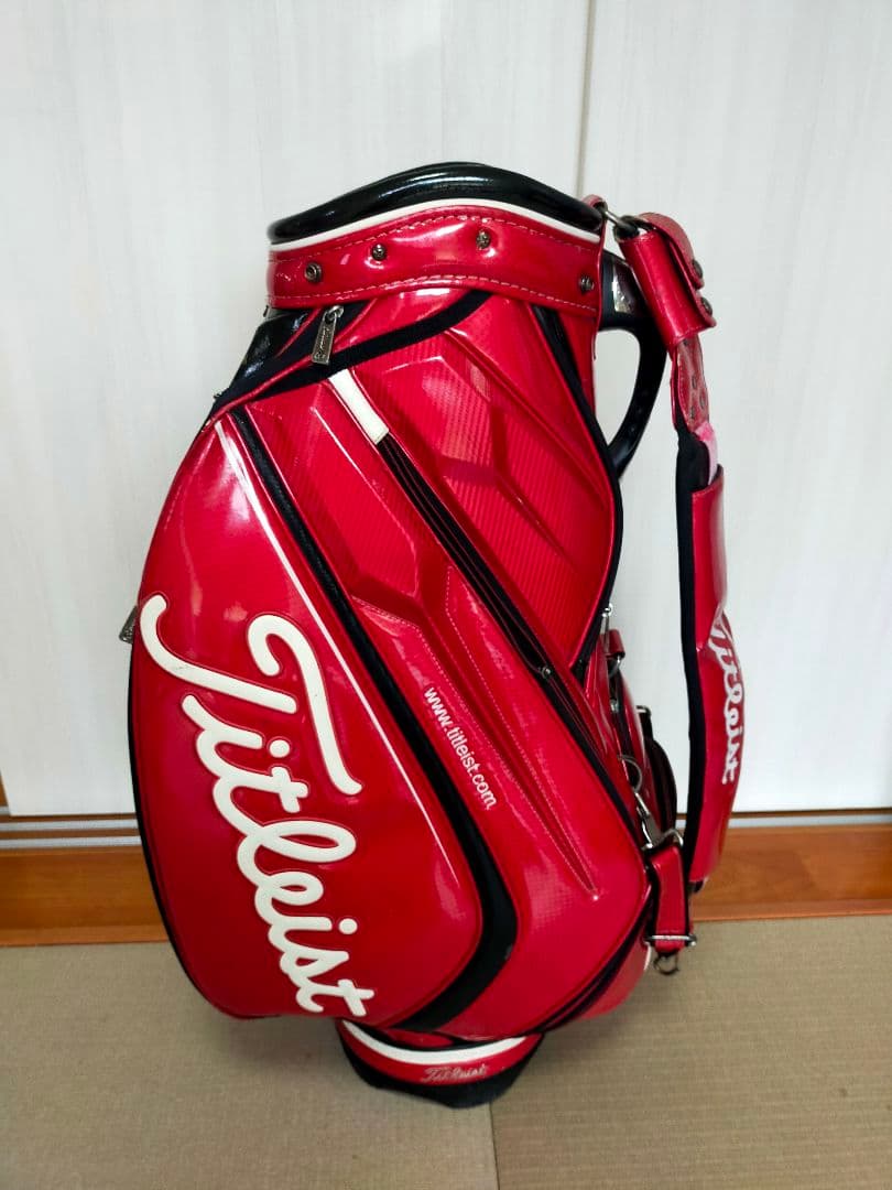 希少 大型赤色 ツアー Titleist タイトリスト キャディバッグ