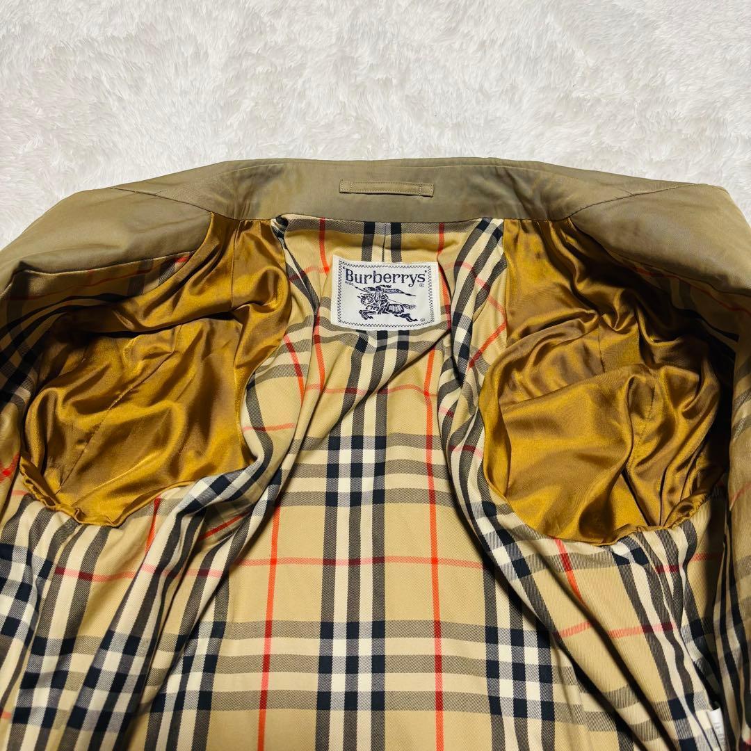 90s バーバリーズ ステンカラー ノバチェック ベージュ コート 2XL