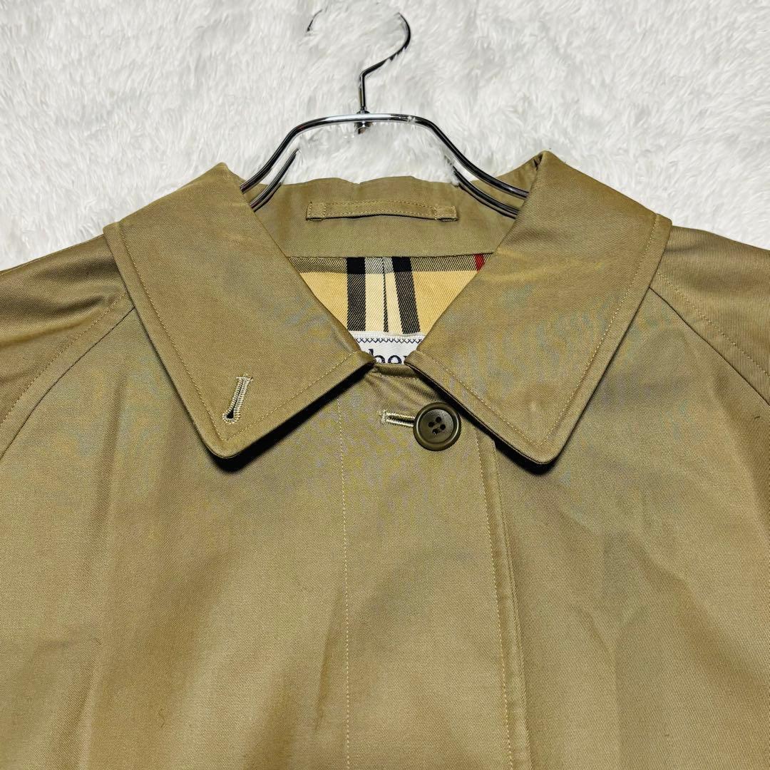 90s バーバリーズ ステンカラー ノバチェック ベージュ コート 2XL