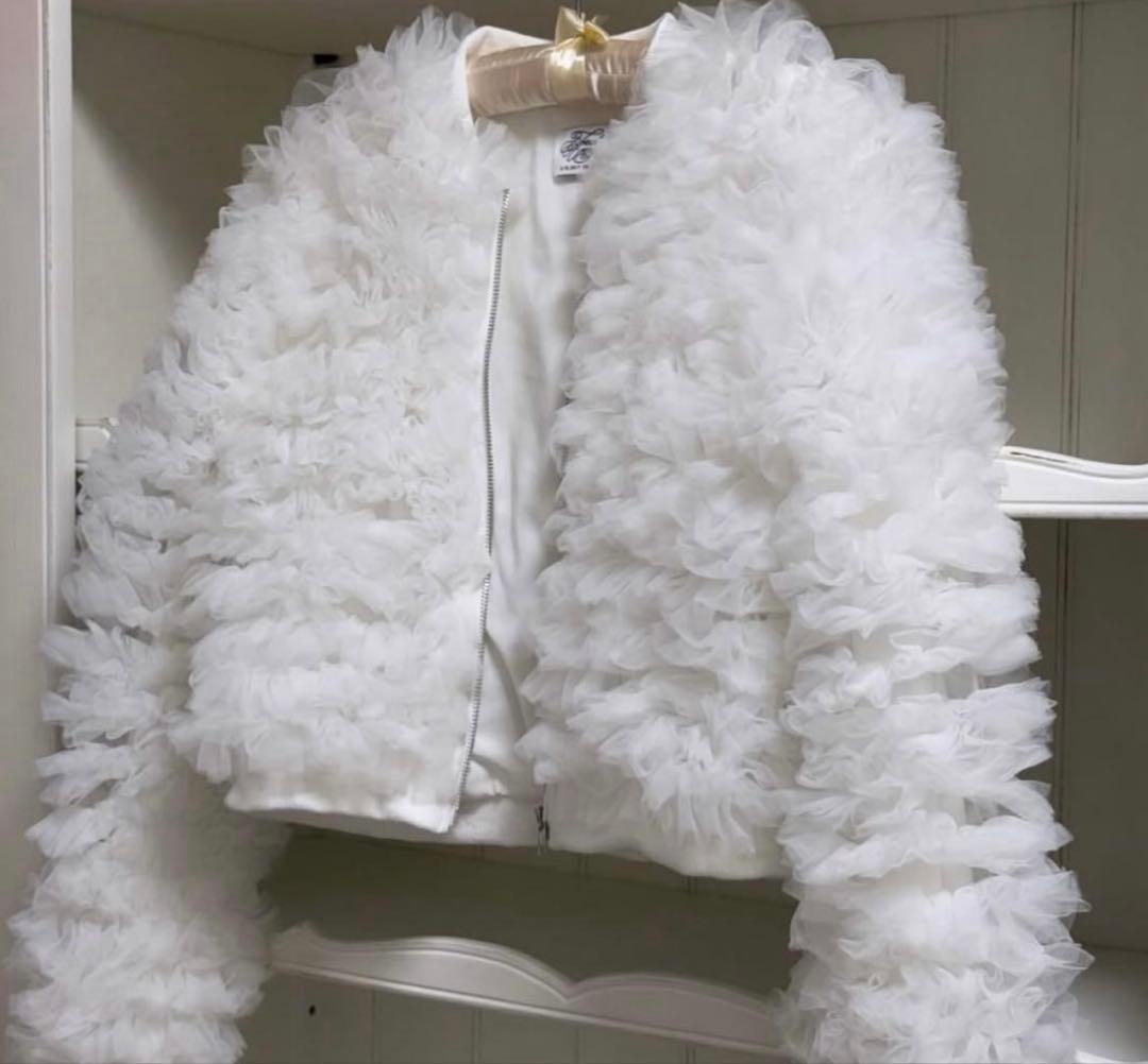 treat urself volume tulle jacket ホワイト