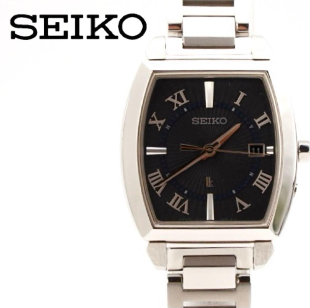 【極美品】SEIKO セイコー 腕時計 チタン 電波ソーラー 防水 ウォッチ