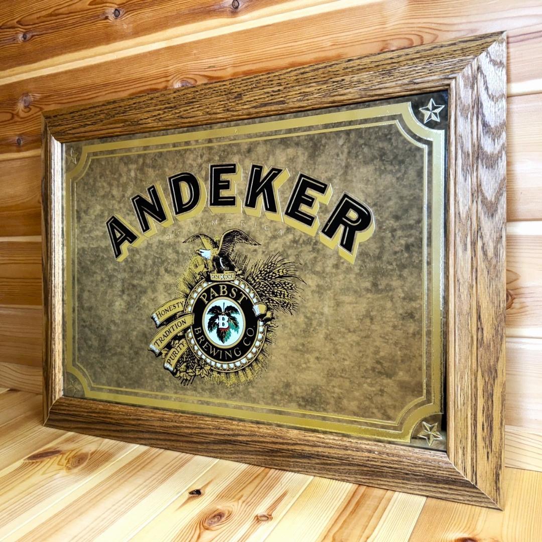 ANDEKER パブミラー Pabst パブストブルーリボン 鏡 ビンテージ