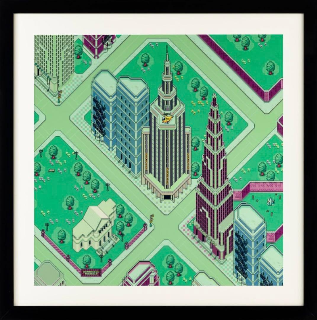 【ほぼ日】MOTHER2 フォーサイド　レプリカスクリーン　Sサイズ　黒