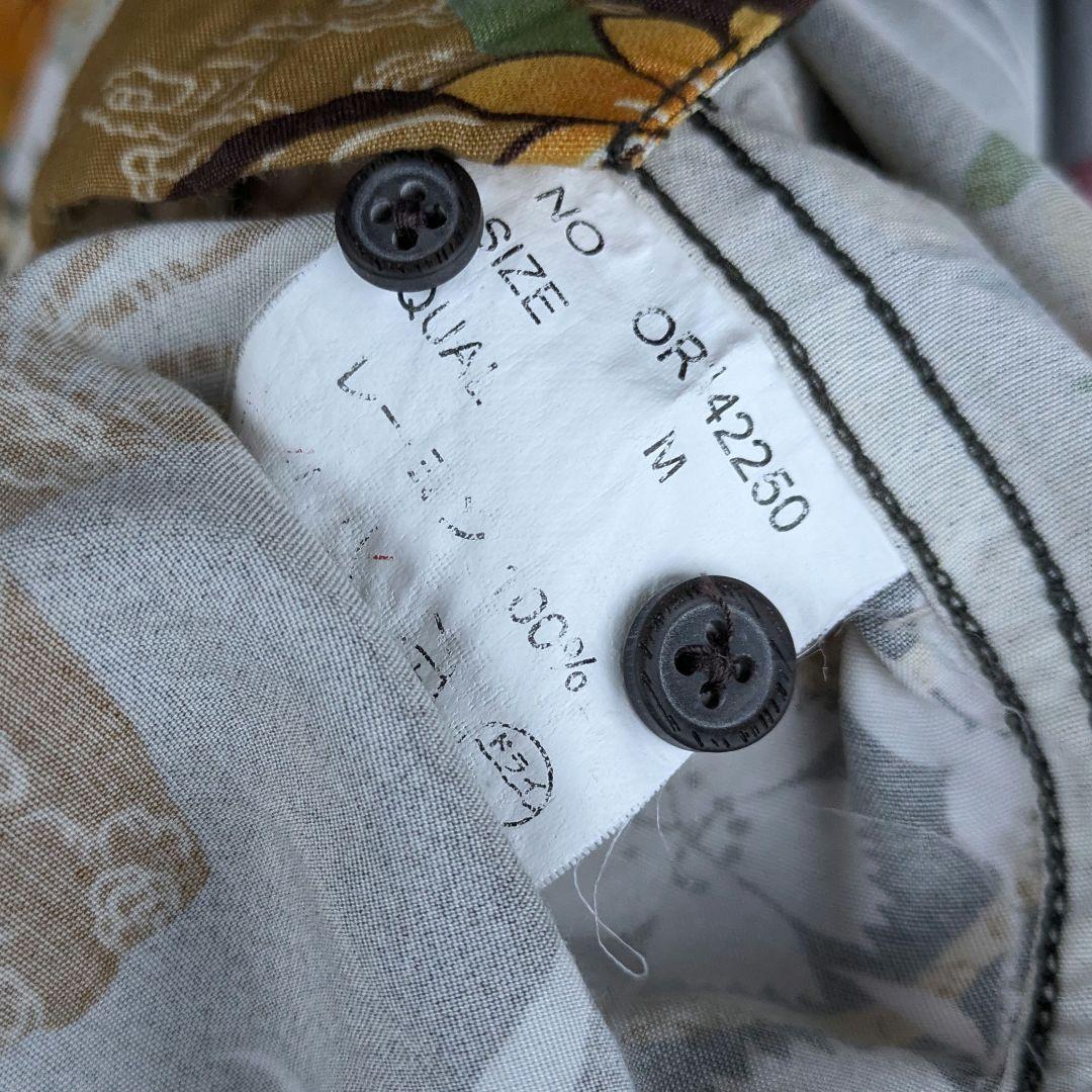 山田レン　80s　ビンテージ　好配色　入れ墨　和柄　アロハシャツ　レーヨン100