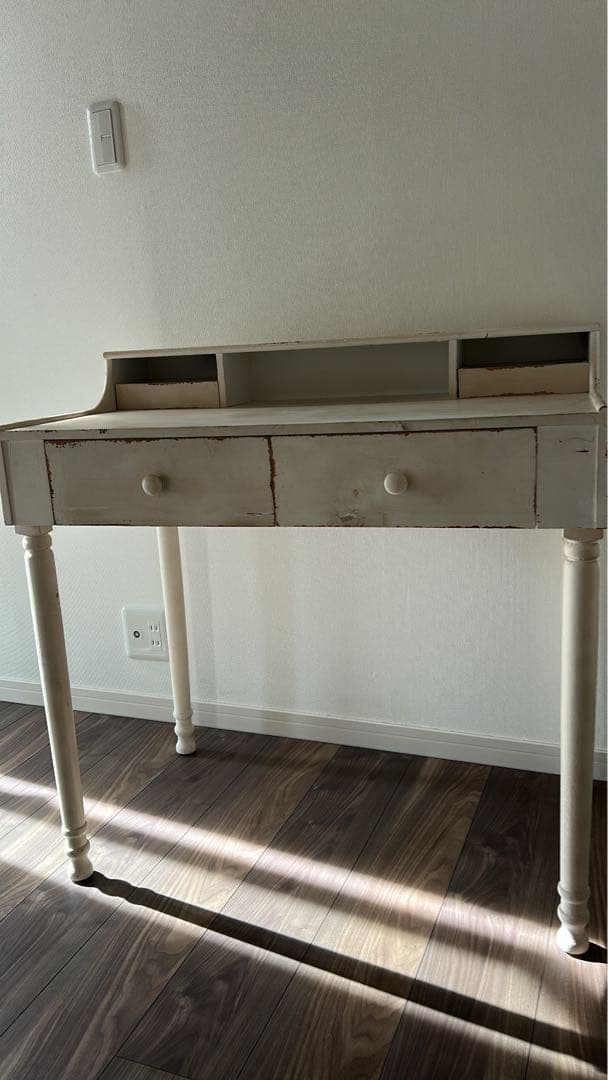 アンティーク調ホワイトデスク フレンチアンティークデスクアンティークドレッサー