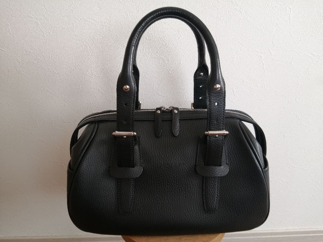 ☆美品☆Burberry ブラックレザー ボストンバッグ