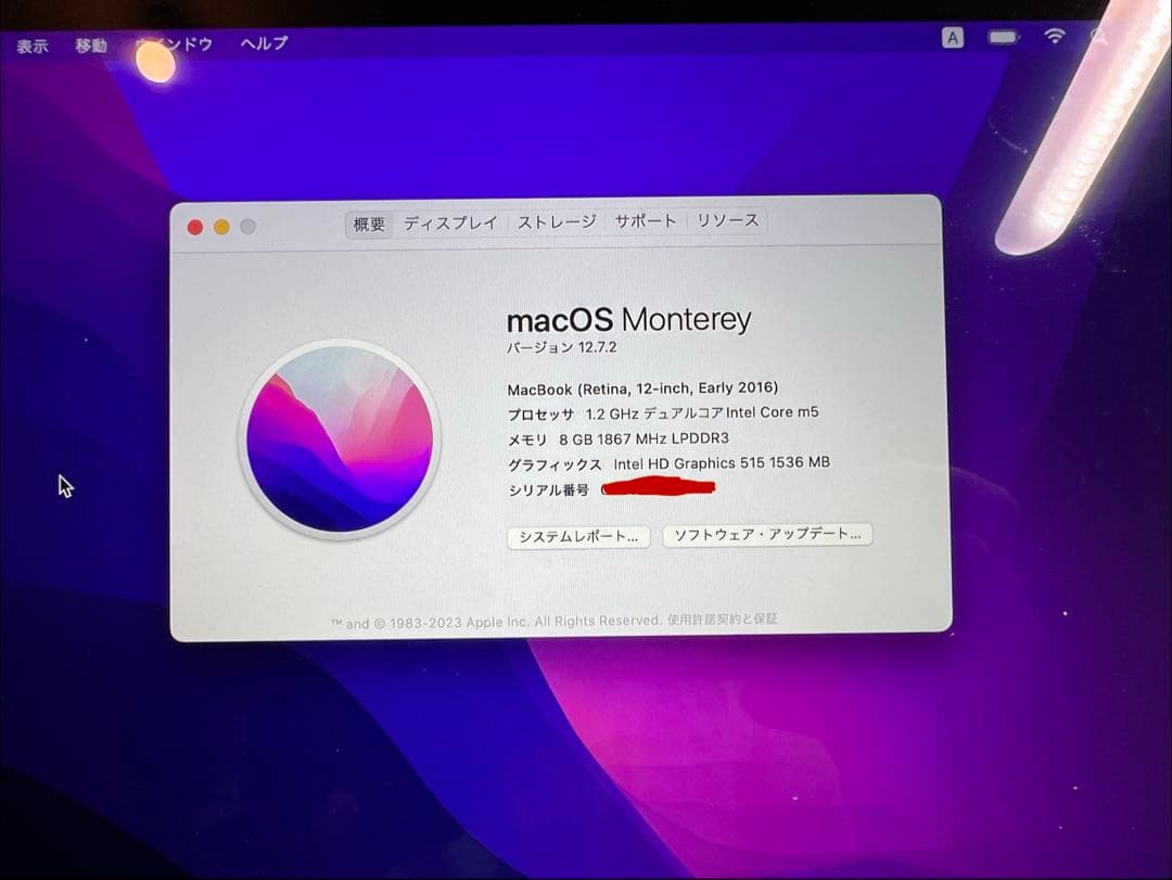 Apple MacBook 2016 12インチ　Intel m5 512GB