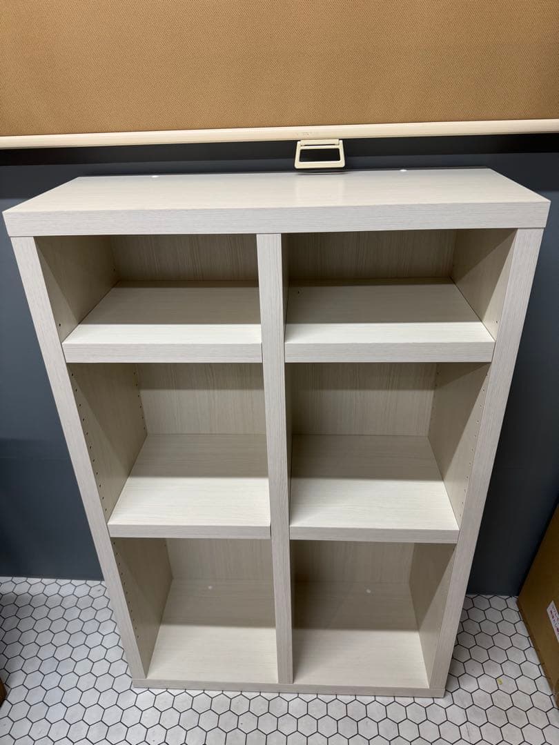 【美品】書棚　ホワイト　収納、本棚