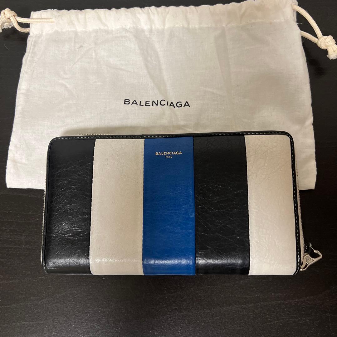 バレンシアガ ロゴ バザール 長財布 ラウンドファスナー ウォレット