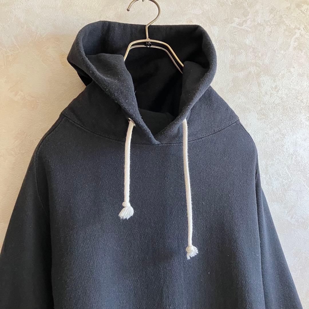 USA製 ワラワラスポーツ リバースウィーブパーカー 黒 L ブランク