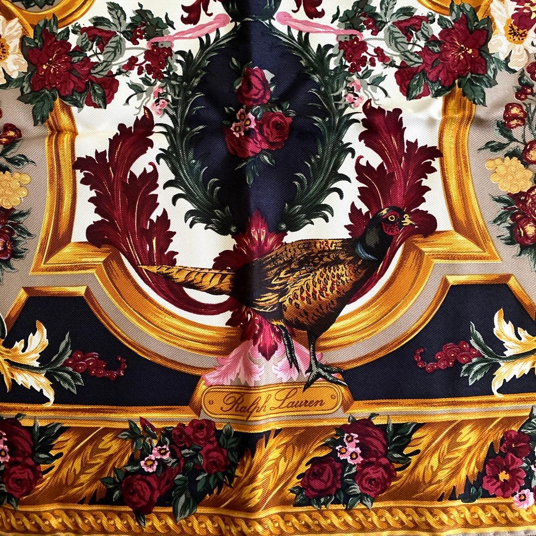 Ralph Lauren 大判シルクスカーフ　新品　希少　イタリア製