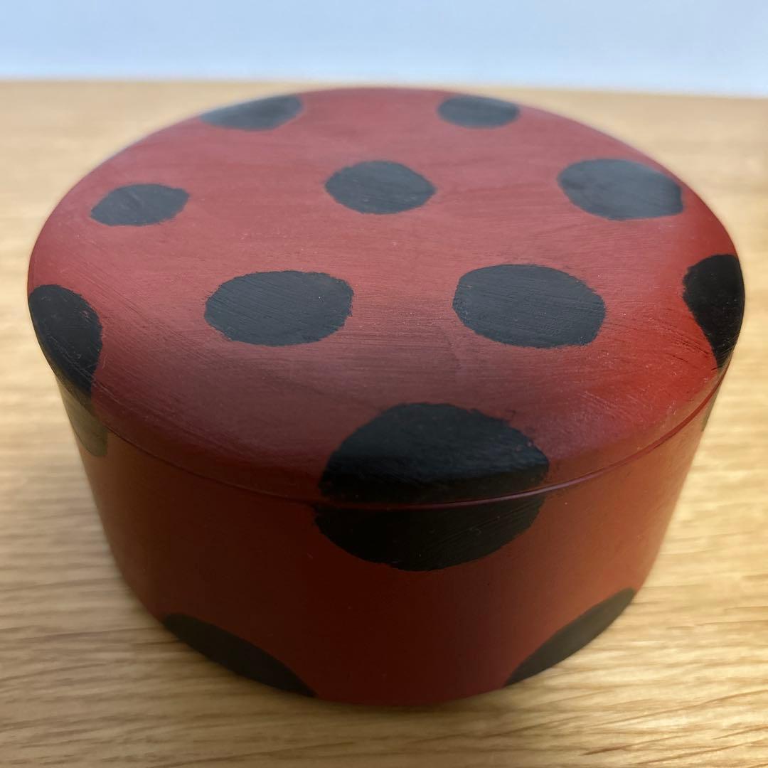 加藤那美子　作　漆弁当箱（水玉模様ミニ）