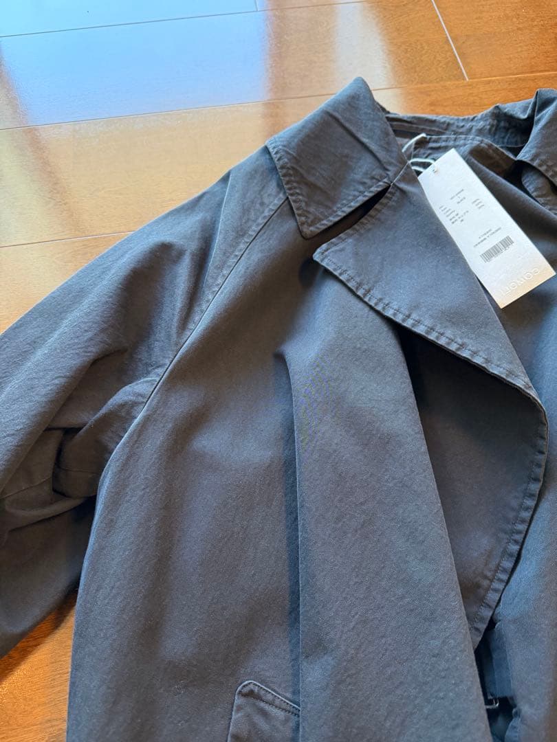【美品タグ付】comoli ウォッシュドタイロッケンコート サイズ1