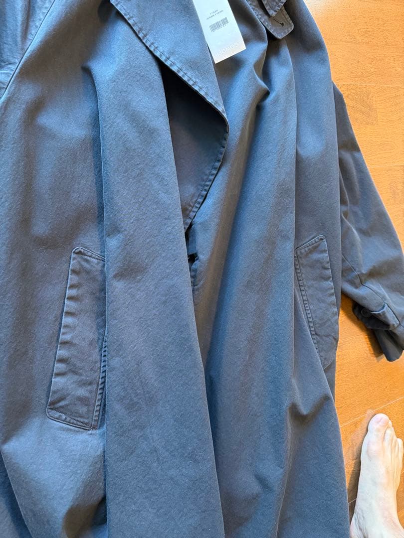 【美品タグ付】comoli ウォッシュドタイロッケンコート サイズ1