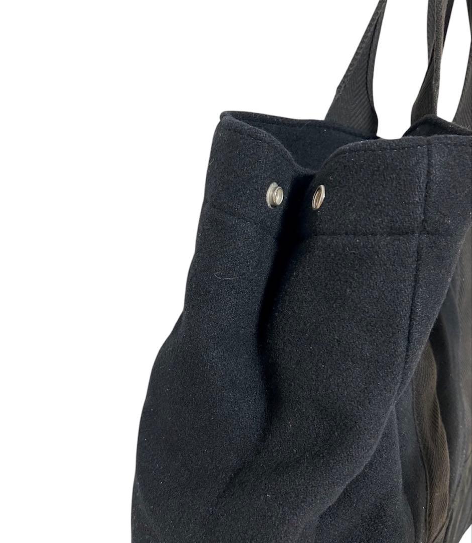 コムデギャルソン オム 日本製 ウール トートバッグ 黒 大容量