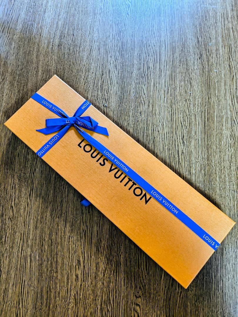 LOUIS VUITTON ダークブルー チェック柄 ネクタイ