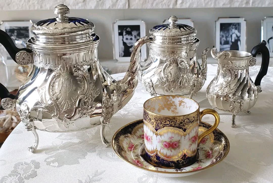 パラゴン ② カップ デミタス ローズ コバルト アンティーク