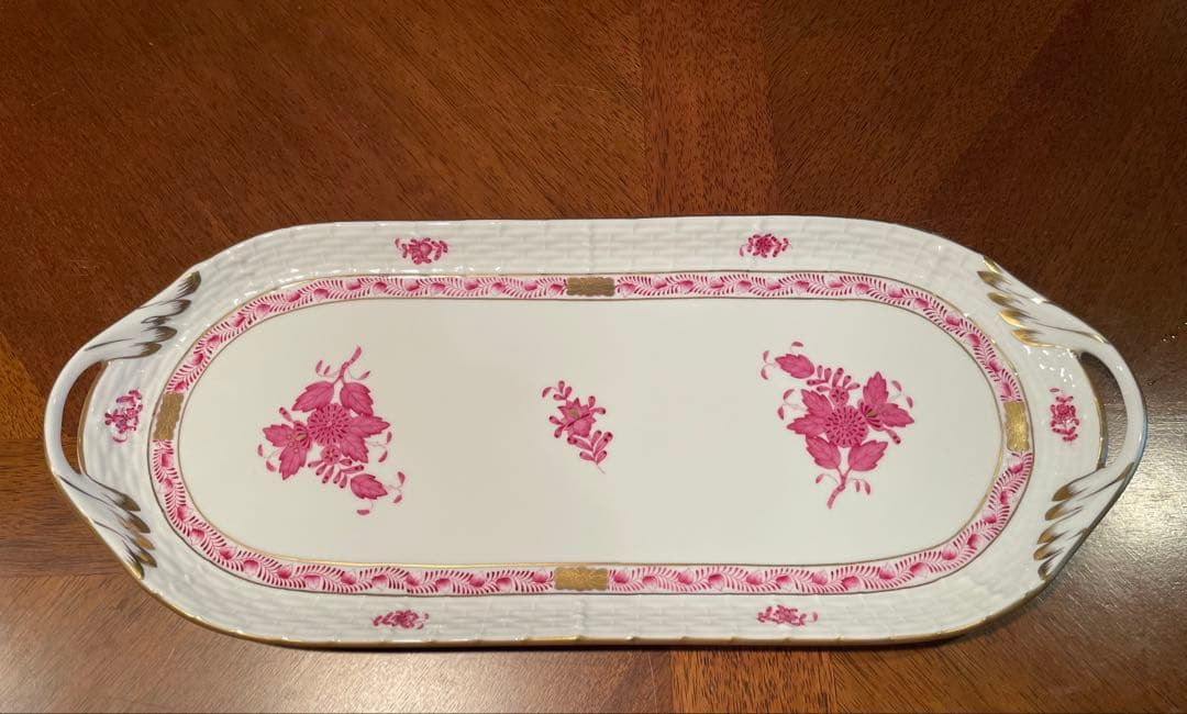 【大幅値下げしました】 ヘレンド（Herend）高級ポーセリン オーバルプレート