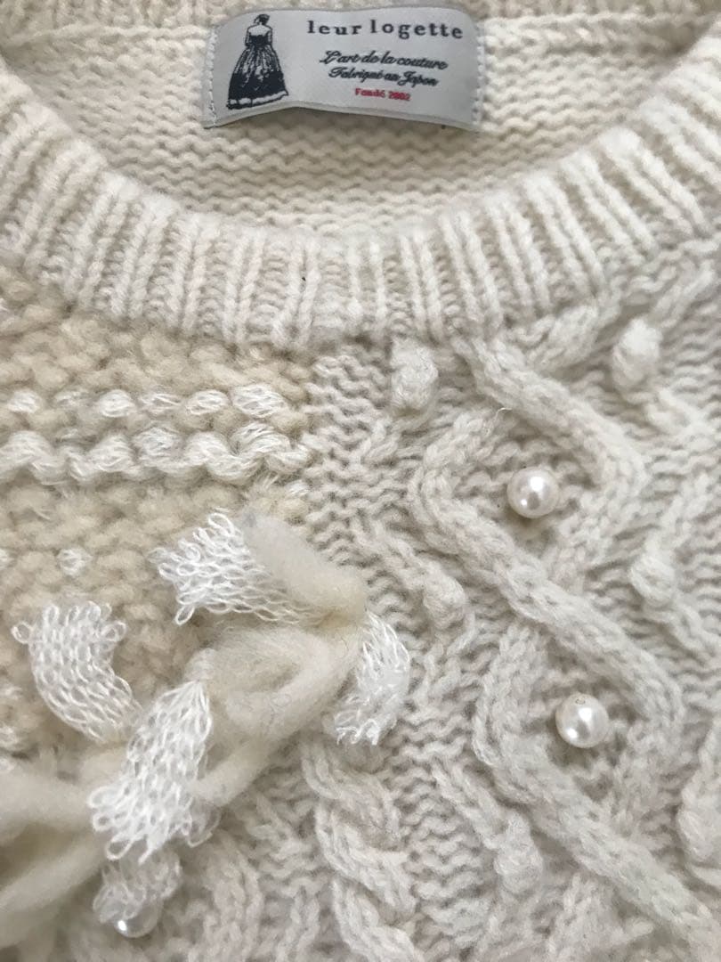 leur logette☆2017aw パール付ざっくりニットセーター