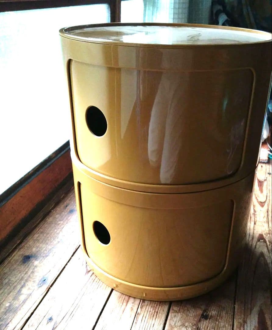 希少。レトロ家具　昭和レトロな二段式収納　サイドテーブルにも。