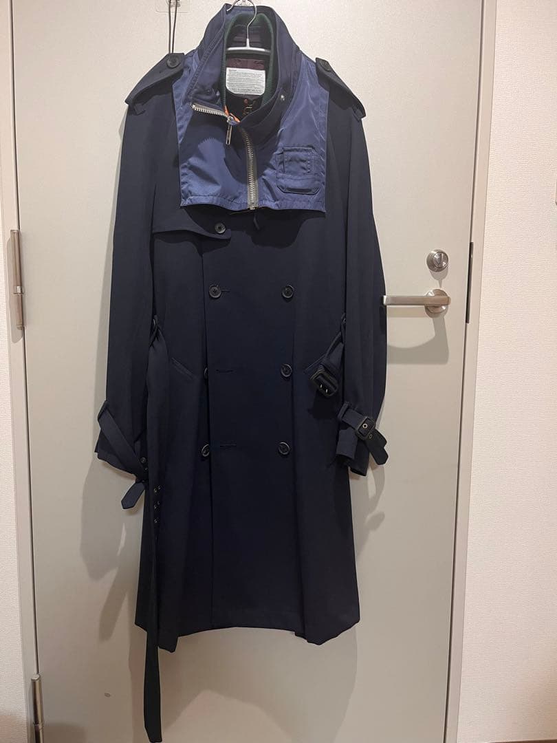 kolor 21aw ドッキングトレンチコート　ネイビー　size3
